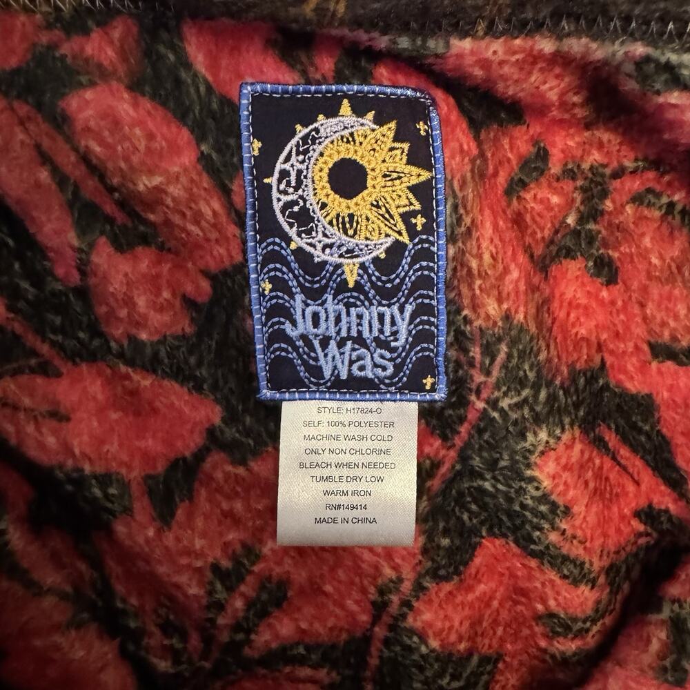 Johnny Was Travel Blanket Mina Celestial Print Reversible Fleece with Bag NWT - Picture 5 of 5